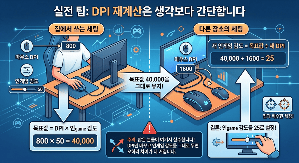 실전 팁 DPI 재계산