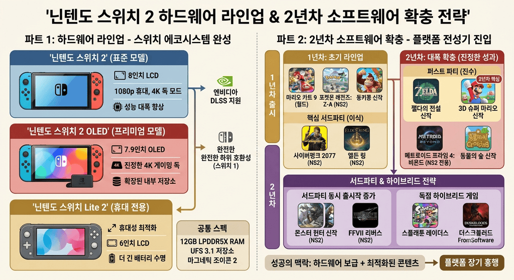 닌텐도 스위치 2 하드웨어 라인업, 2년차 소프트웨어 확충 시점 맥락 설명
