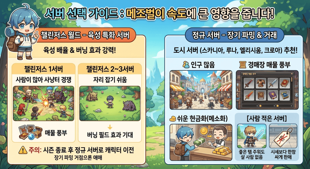 서버 선택